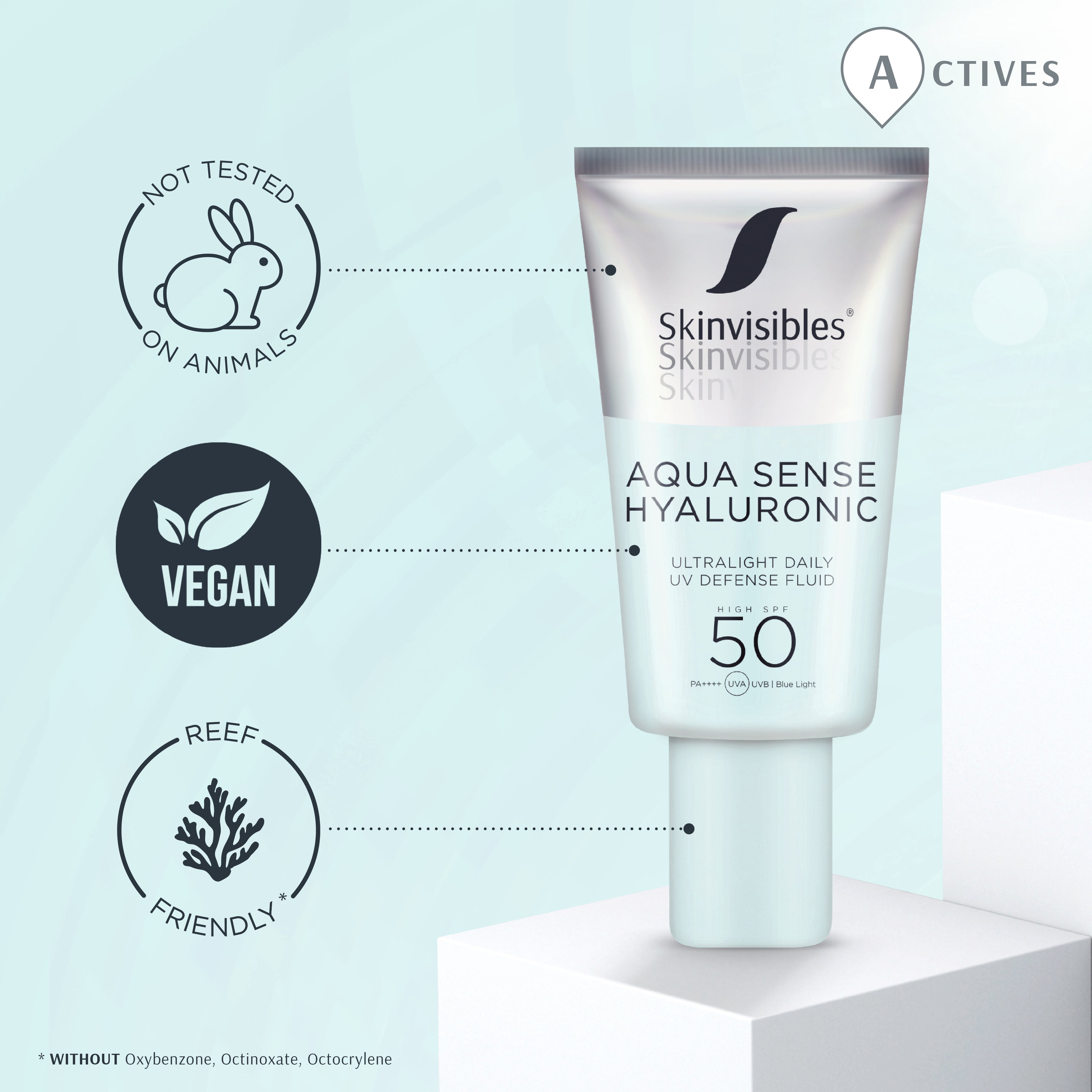 Skinvisibles Aqua Sense Hyaluronic SPF50 50 ml - Aurinkovoide