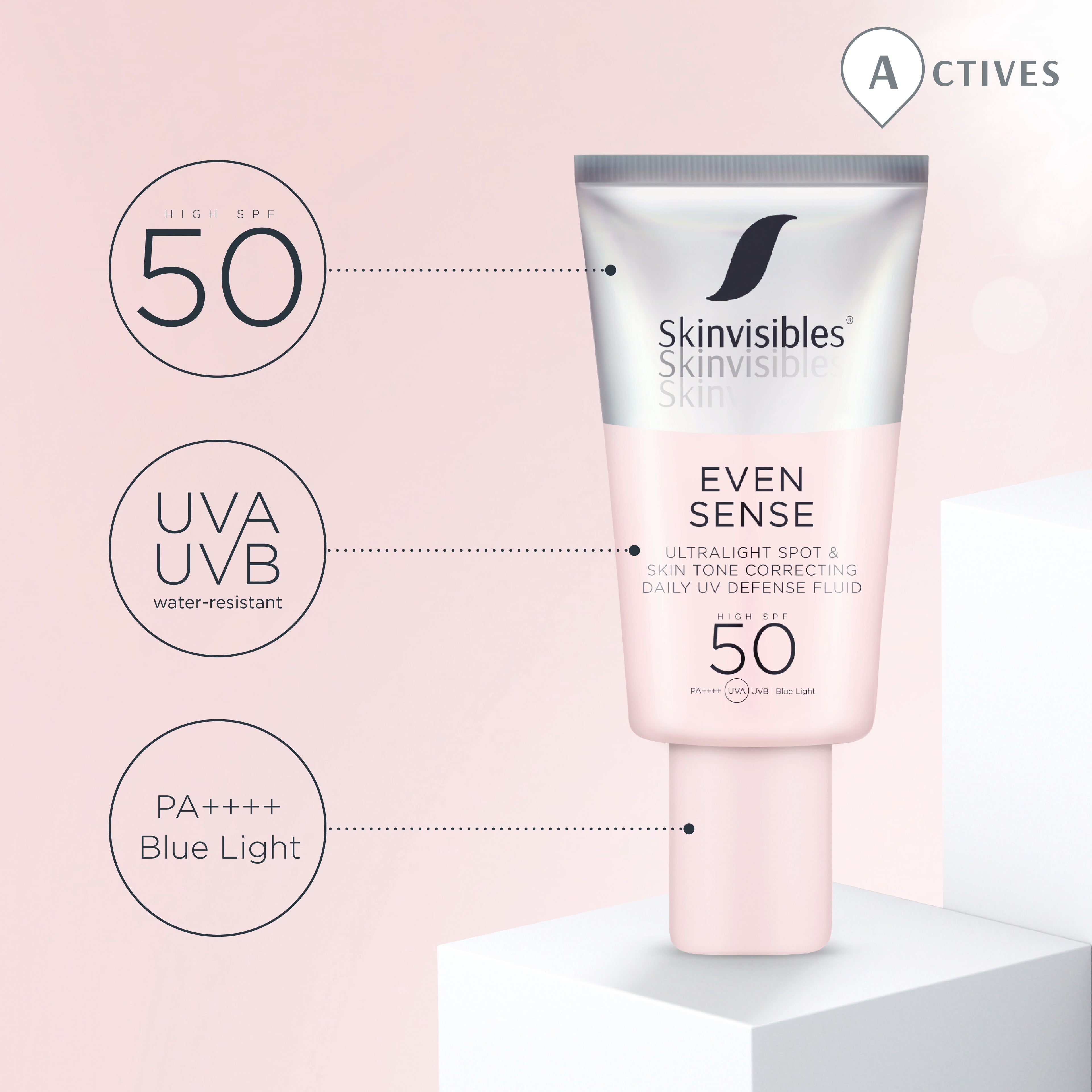 Skinvisibles Even Sense SPF50 50 ml - Aurinkovoide