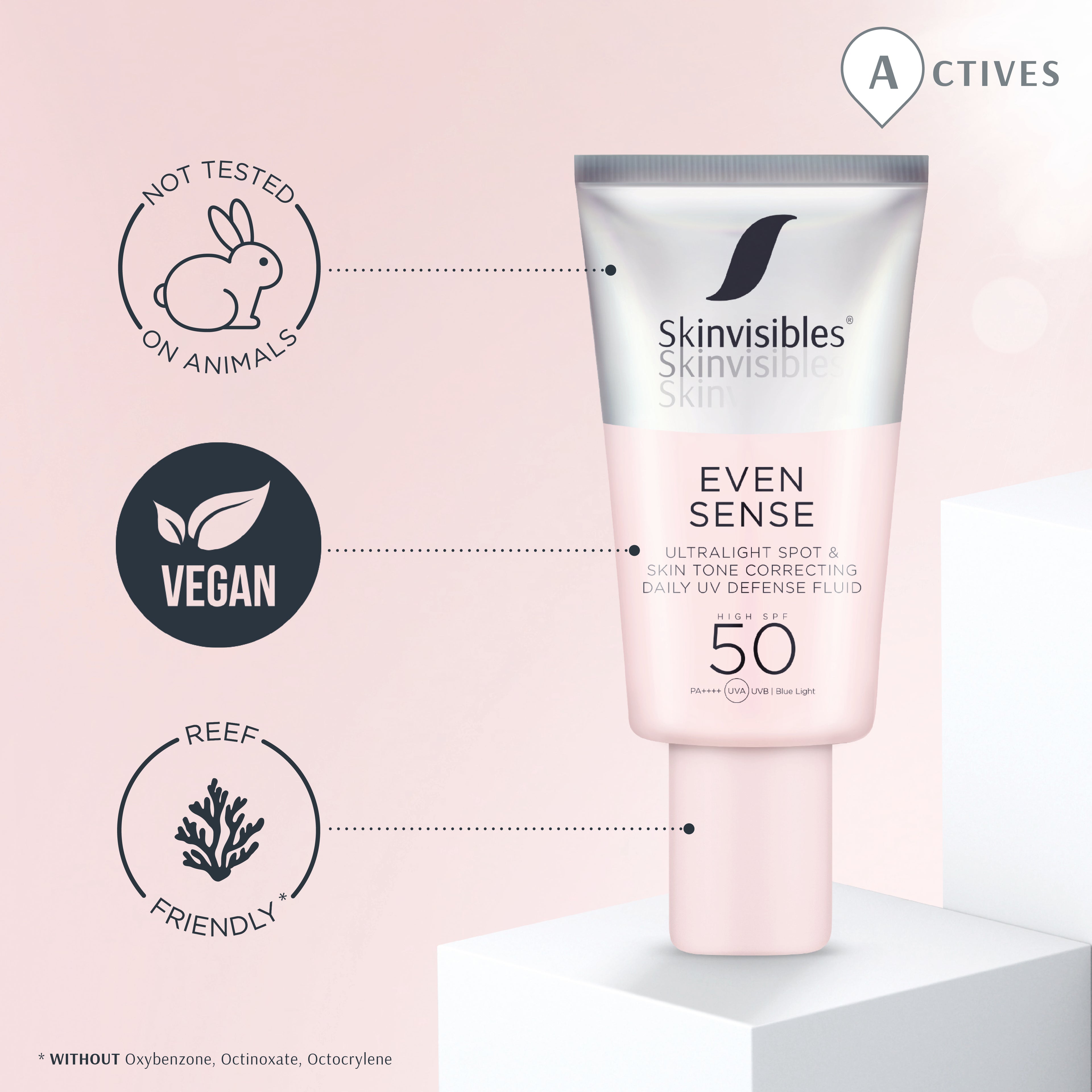 Skinvisibles Even Sense SPF50 50 ml - Aurinkovoide