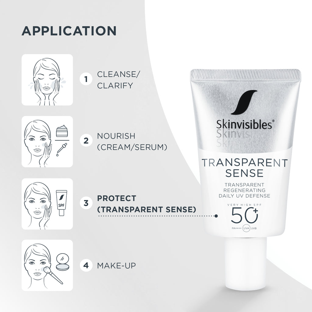 Skinvisibles Transparent Sense SPF50 50ml - Solkräm