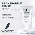 Skinvisibles Transparent Sense SPF50 50ml - Solkräm