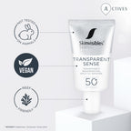 Skinvisibles Transparent Sense SPF50 50ml - Solkräm